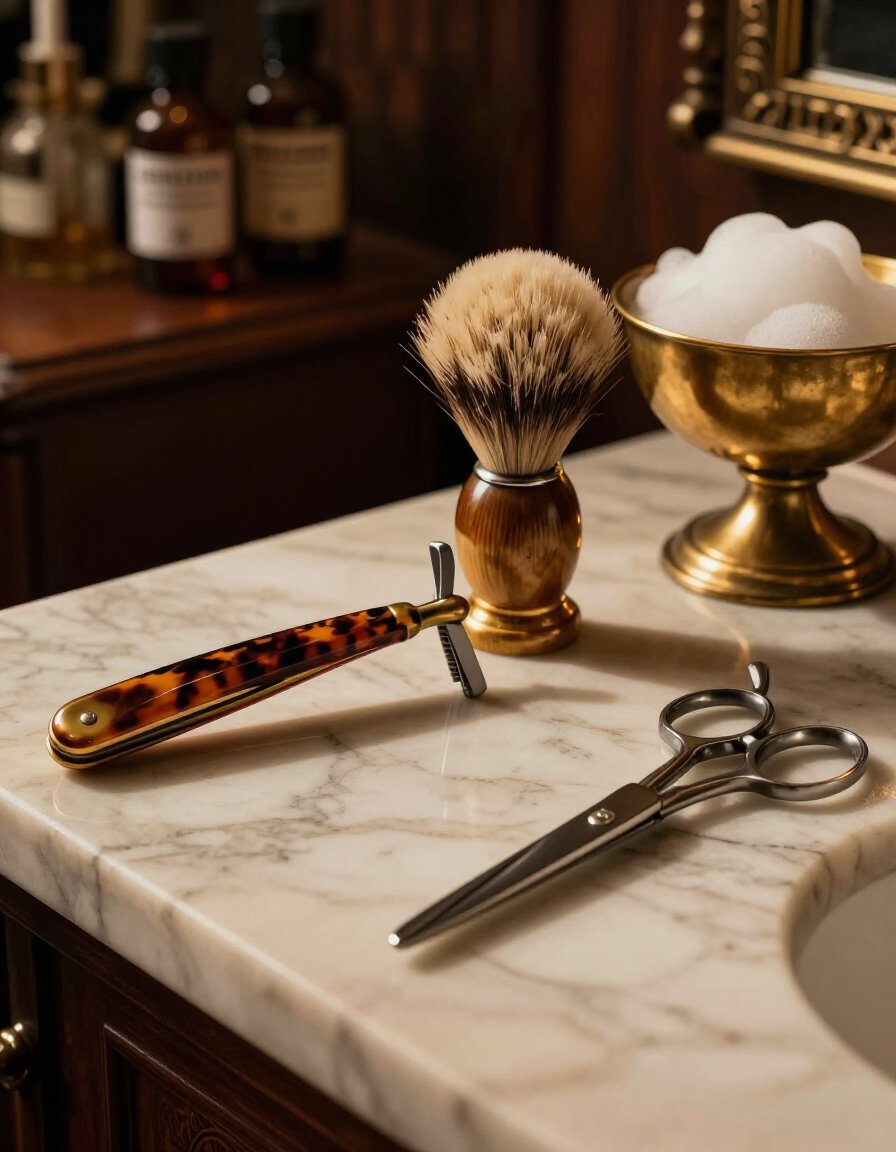 Textured crop hairstyle being styled