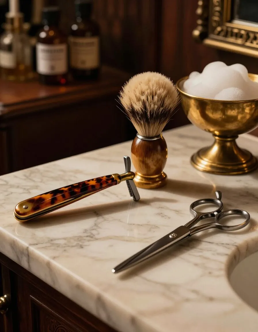 Textured crop hairstyle being styled